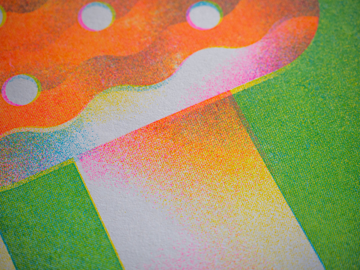 Amanita Mushroom Riso Print