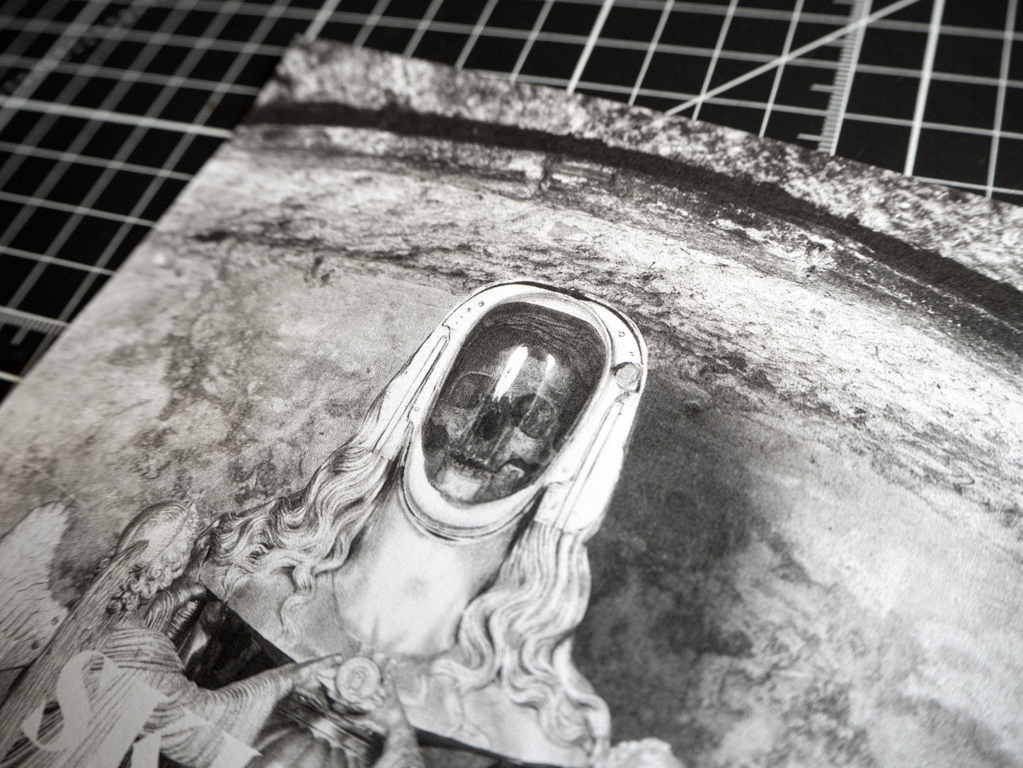 Grayscale Zine of Religious Relics