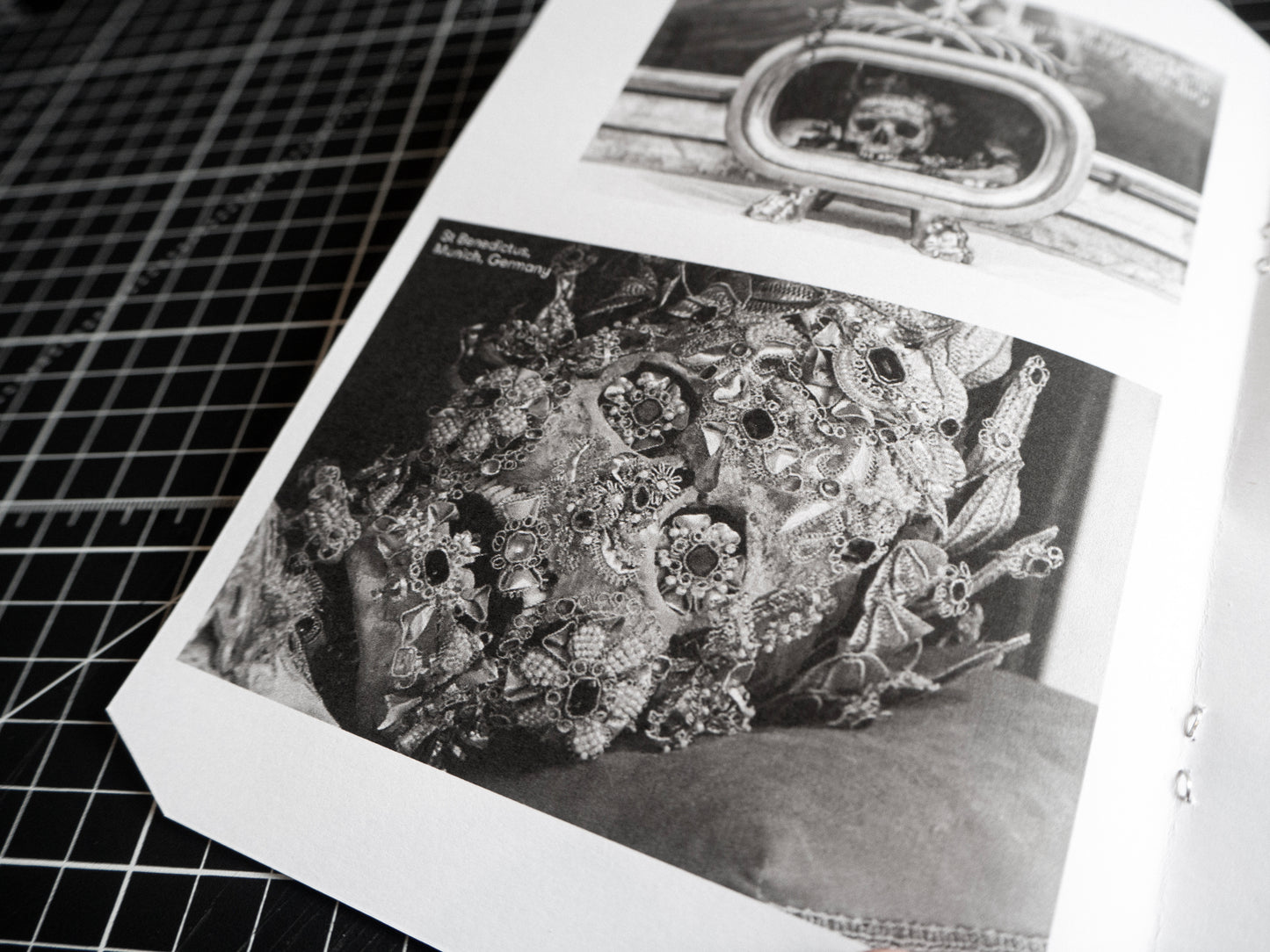 Grayscale Zine of Religious Relics