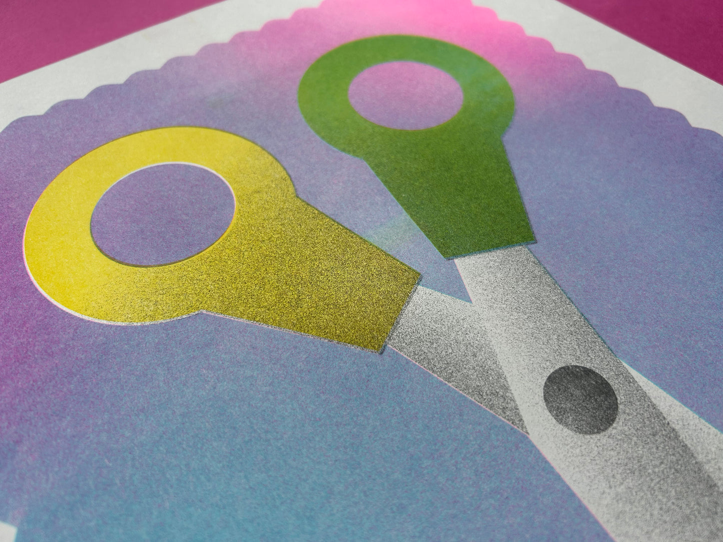 Left Handed Scissors Riso Print