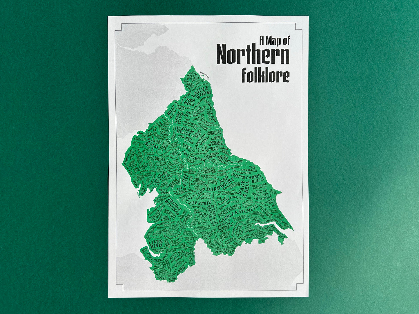 A3 Northern Folklore Map