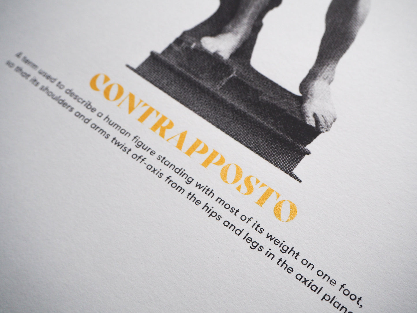 Contrapposto Silk Screen Print