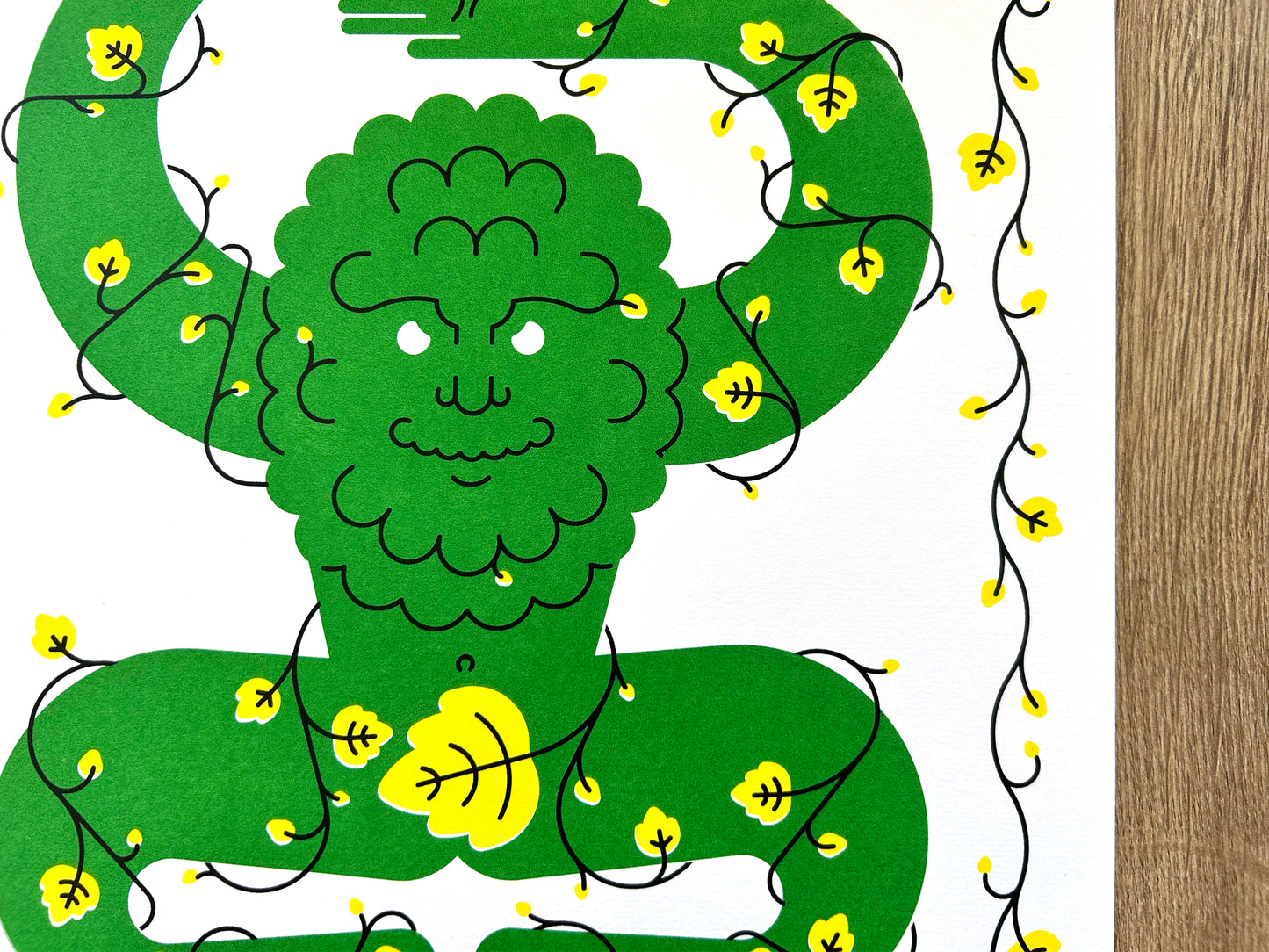Green Man A3 Screen Print