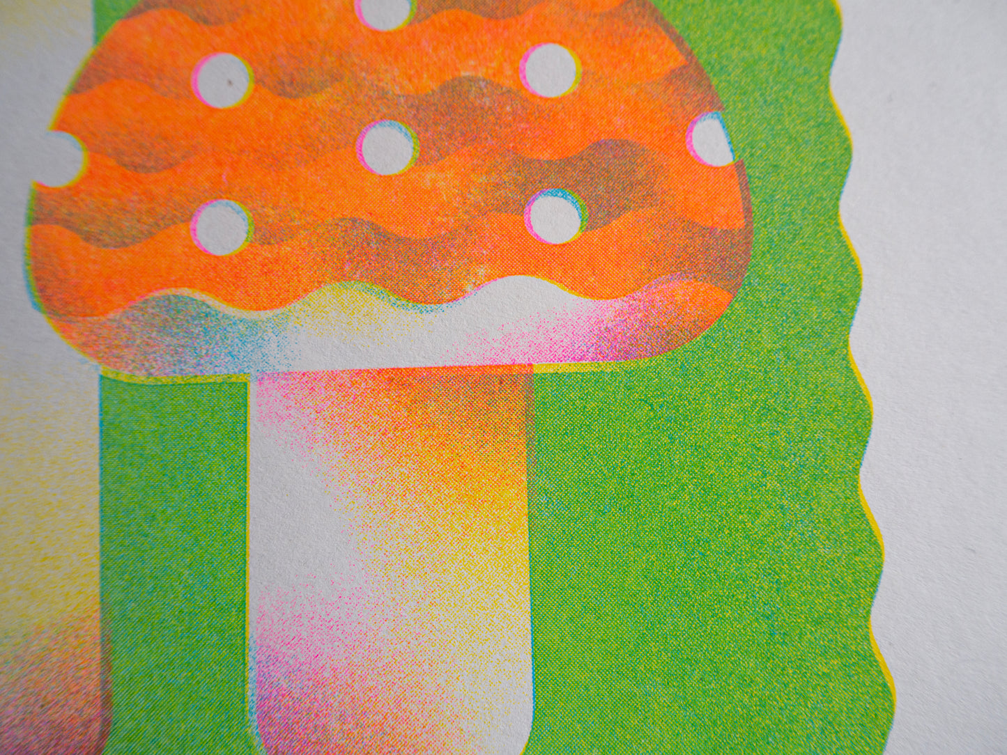 Amanita Mushroom Riso Print