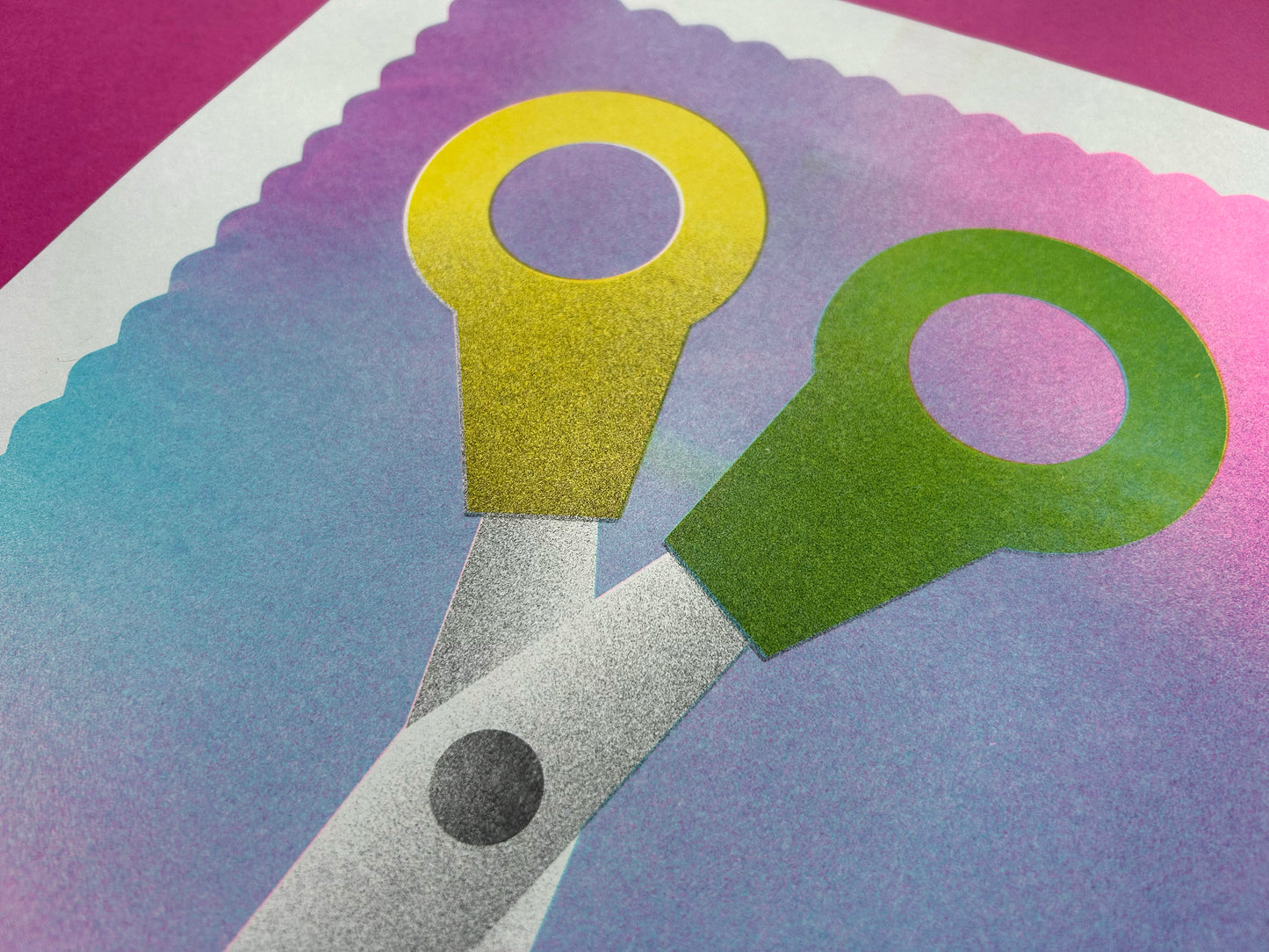 Left Handed Scissors Riso Print