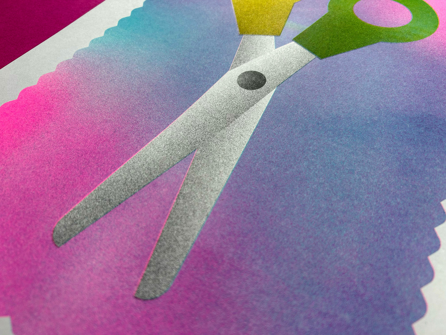 Left Handed Scissors Riso Print
